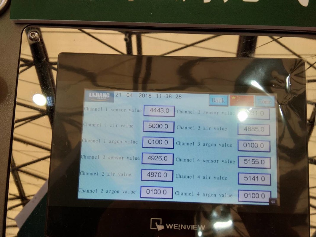 Çift Cam Cam Yapmak İçin Dokunmatik Ekranlı Manuel Argon Gaz Dolum Makinesi